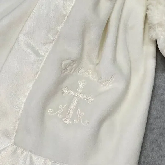 Bearington Baby Teddy Bear Plush Large Lovey Security Blanket White Embroidered - Picture 2 of 12